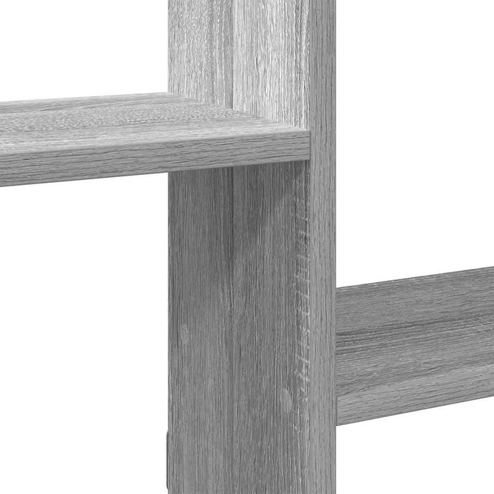 Raft cubic perete cu 5 compartimente sonoma gri lemn prelucrat - WALTI WALTI