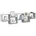 Raft cubic perete cu 5 compartimente sonoma gri lemn prelucrat - WALTI WALTI