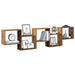 Raft cubic perete cu 5 compartimente lemn vechi lemn prelucrat - WALTI WALTI