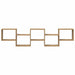 Raft cubic de perete cu 5 compartimente stejar artizanal lemn - WALTI WALTI