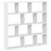 Raft cubic de perete cu 12 compartimente alb lemn prelucrat - WALTI WALTI