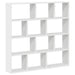 Raft cubic de perete cu 12 compartimente alb lemn prelucrat - WALTI WALTI