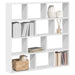 Raft cubic de perete cu 12 compartimente alb lemn prelucrat - WALTI WALTI