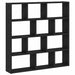 Raft cubic de perete cu 12 compartimente negru lemn prelucrat - WALTI WALTI