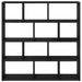Raft cubic de perete cu 12 compartimente negru lemn prelucrat - WALTI WALTI
