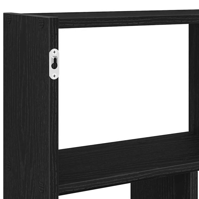 Raft cubic de perete cu 12 compartimente negru lemn prelucrat - WALTI WALTI