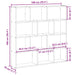 Raft cubic de perete cu 12 compartimente negru lemn prelucrat - WALTI WALTI