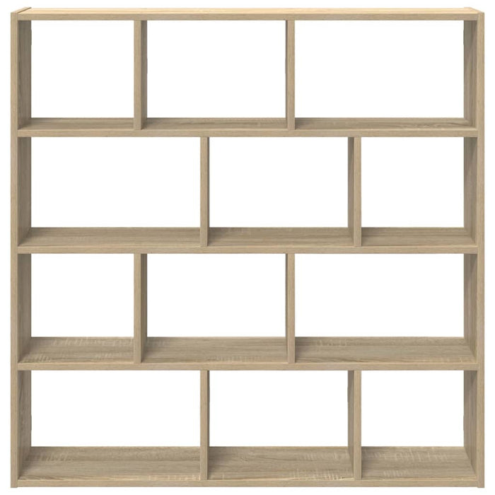 Raft cubic perete 12 compartimente stejar sonoma lemn prelucrat - WALTI WALTI