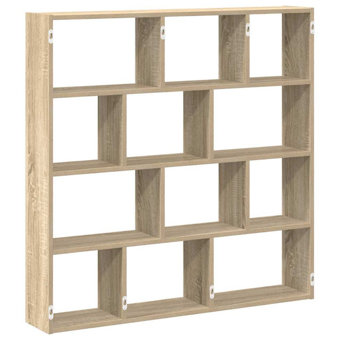 Raft cubic perete 12 compartimente stejar sonoma lemn prelucrat - WALTI WALTI