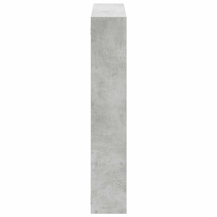 Raft cubic perete cu 12 compartimente gri beton lemn prelucrat - WALTI WALTI