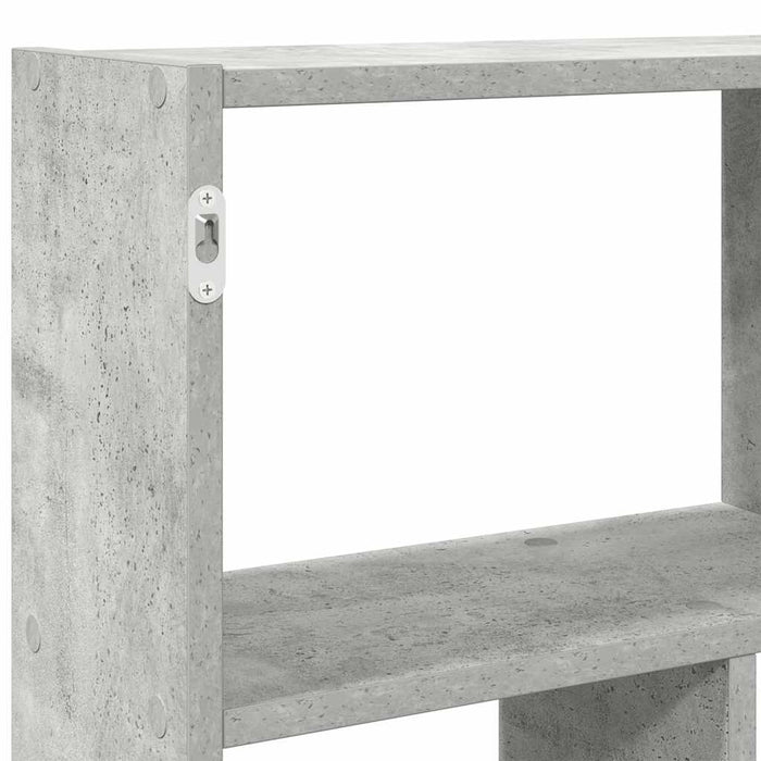Raft cubic perete cu 12 compartimente gri beton lemn prelucrat - WALTI WALTI