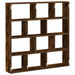 Raft cubic perete 12compartimente stejar fumuriu lemn prelucrat - WALTI WALTI