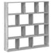 Raft cubic perete cu 12 compartimente sonoma gri lemn prelucrat - WALTI WALTI
