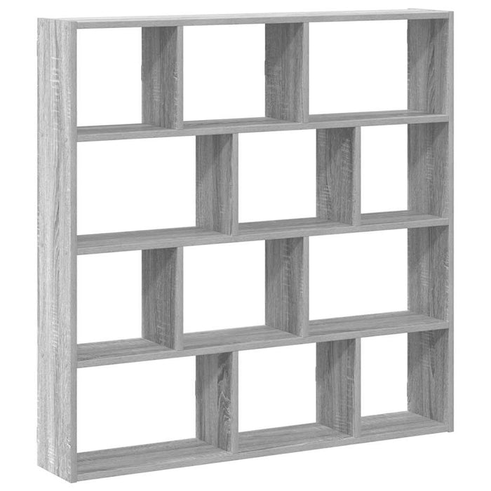 Raft cubic perete cu 12 compartimente sonoma gri lemn prelucrat - WALTI WALTI
