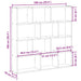 Raft cubic perete cu 12 compartimente sonoma gri lemn prelucrat - WALTI WALTI