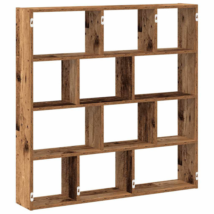 Raft cubic perete cu 12 compartimente lemn vechi lemn prelucrat WALTI