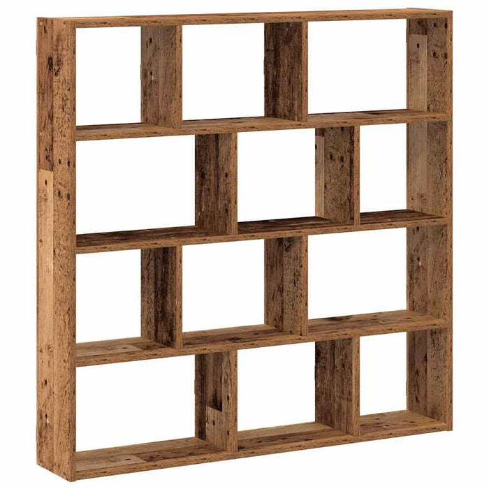 Raft cubic perete cu 12 compartimente lemn vechi lemn prelucrat WALTI