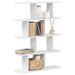 Raft cubic de perete cu 12 compartimente alb lemn prelucrat - WALTI WALTI
