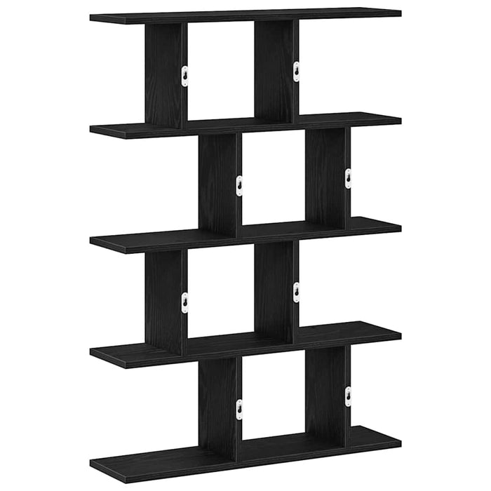 Raft cubic de perete cu 12 compartimente negru lemn prelucrat - WALTI WALTI