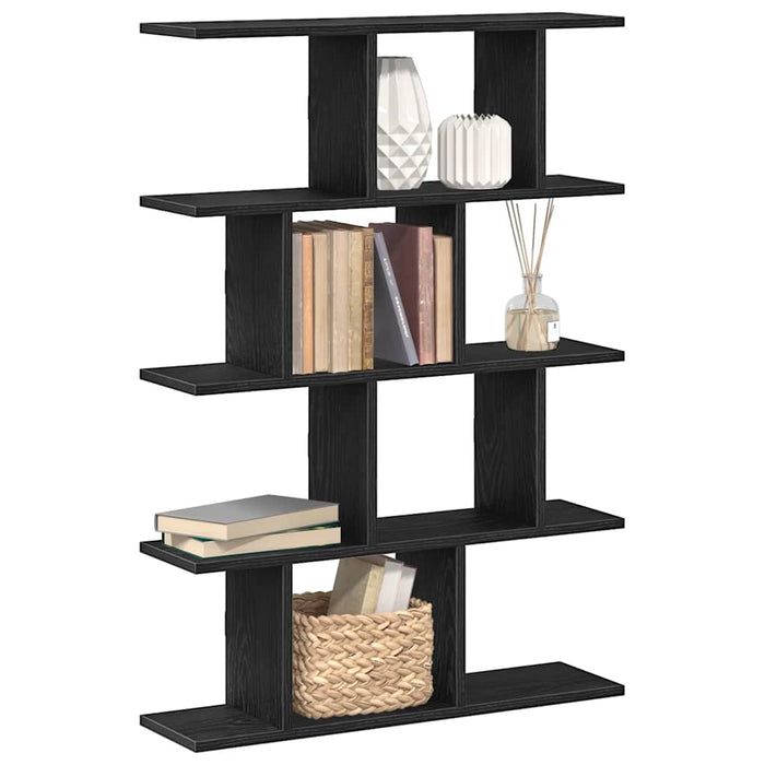 Raft cubic de perete cu 12 compartimente negru lemn prelucrat - WALTI WALTI
