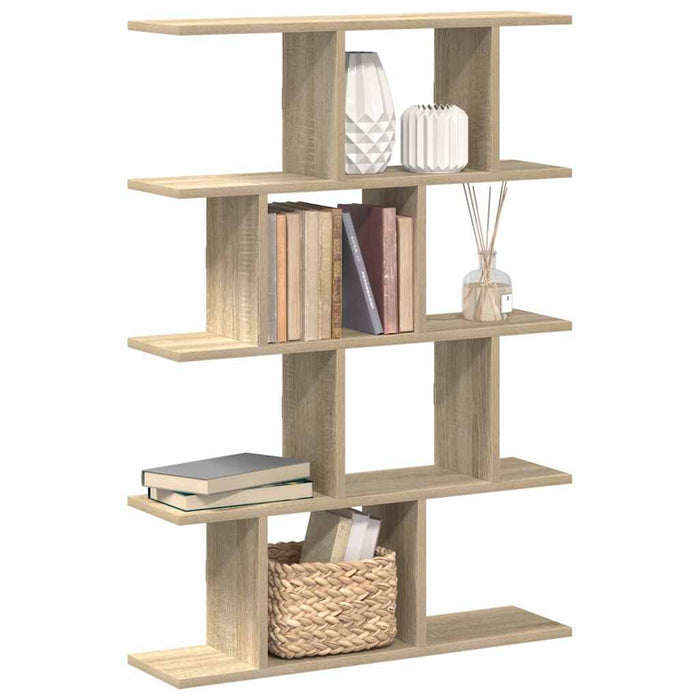 Raft cubic perete 12 compartimente stejar sonoma lemn prelucrat - WALTI WALTI