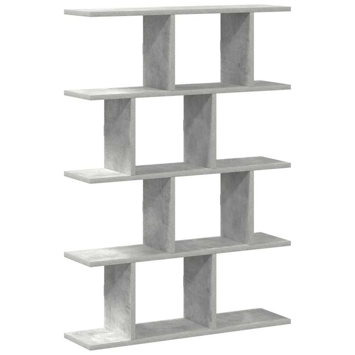 Raft cubic perete cu 12 compartimente gri beton lemn prelucrat - WALTI WALTI