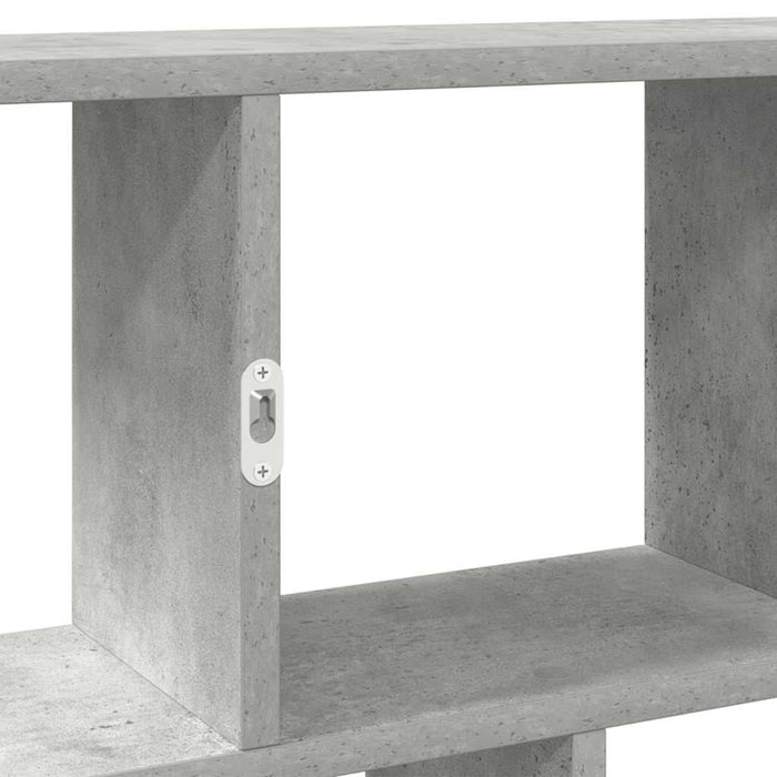 Raft cubic perete cu 12 compartimente gri beton lemn prelucrat - WALTI WALTI