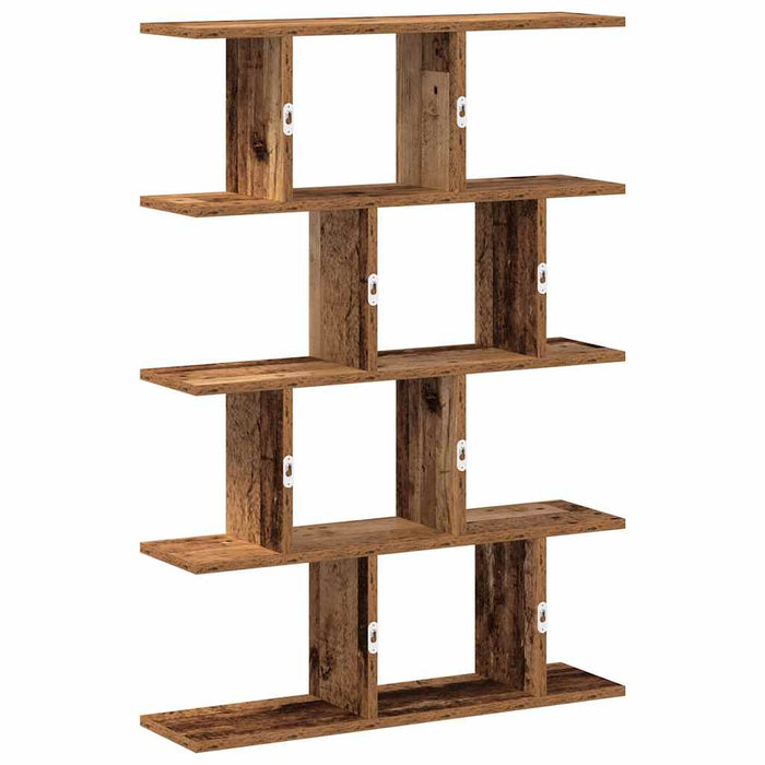 Raft cubic perete cu 12 compartimente lemn vechi lemn prelucrat - WALTI WALTI