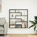 Raft cubic de perete cu 7 compartimente negru lemn prelucrat - WALTI WALTI