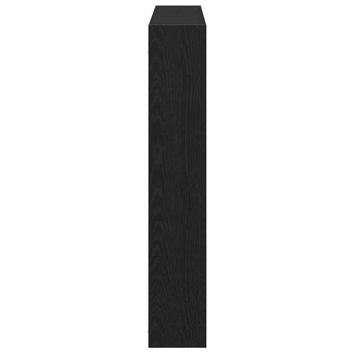 Raft cubic de perete cu 7 compartimente negru lemn prelucrat - WALTI WALTI