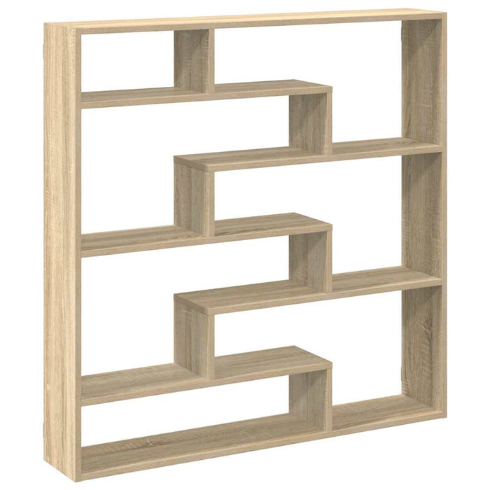 Raft cubic perete 7 compartimente stejar sonoma lemn prelucrat - WALTI WALTI