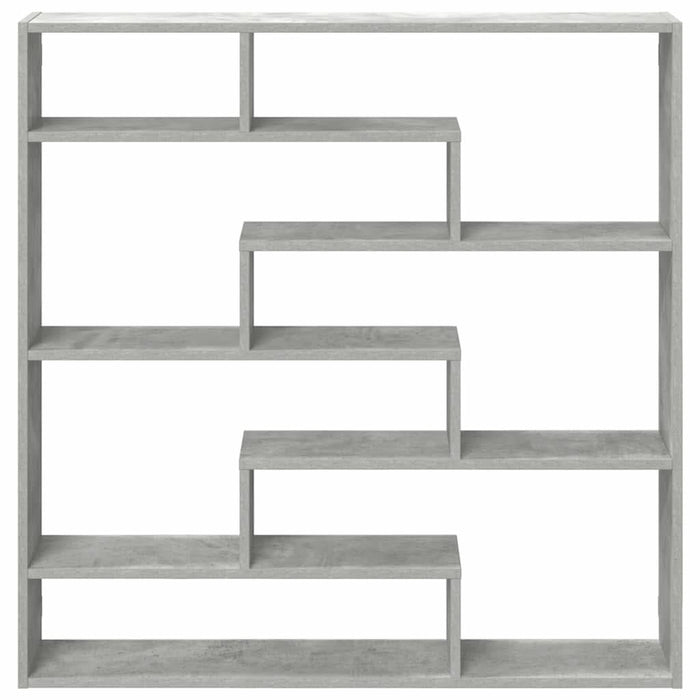 Raft cubic perete cu 7 compartimente gri beton lemn prelucrat - WALTI WALTI