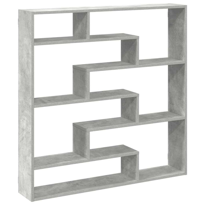 Raft cubic perete cu 7 compartimente gri beton lemn prelucrat - WALTI WALTI