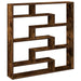 Raft cubic perete 7 compartimente stejar fumuriu lemn prelucrat - WALTI WALTI