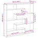 Raft cubic perete 7 compartimente stejar fumuriu lemn prelucrat - WALTI WALTI