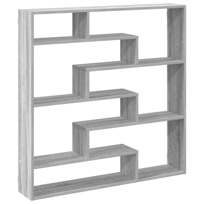 Raft cubic perete cu 7 compartimente sonoma gri lemn prelucrat - WALTI WALTI
