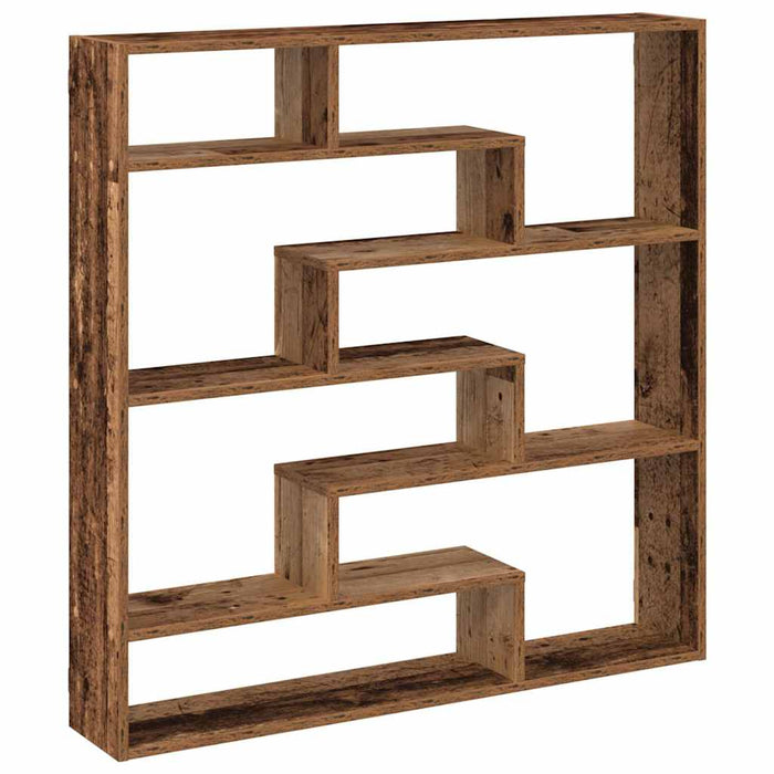 Raft cubic perete cu 7 compartimente lemn vechi lemn prelucrat - WALTI WALTI