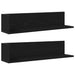 Rafturi de perete 2 buc. negru, 75x16,5x16,5 cm, lemn prelucrat - WALTI WALTI