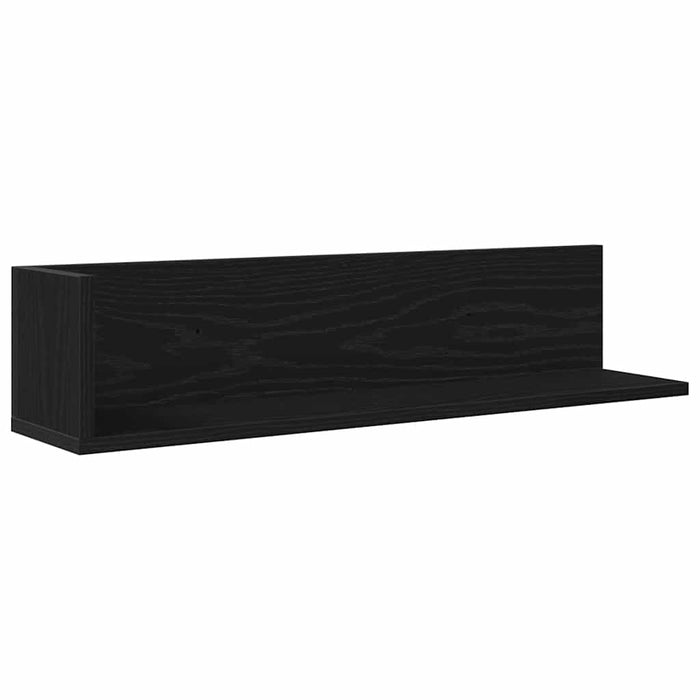 Rafturi de perete 2 buc. negru, 75x16,5x16,5 cm, lemn prelucrat - WALTI WALTI