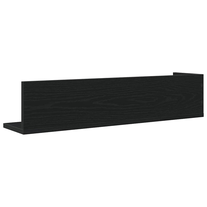 Rafturi de perete 2 buc. negru, 75x16,5x16,5 cm, lemn prelucrat - WALTI WALTI