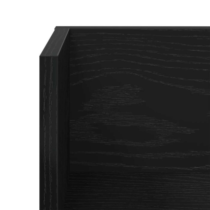 Rafturi de perete 2 buc. negru, 75x16,5x16,5 cm, lemn prelucrat - WALTI WALTI