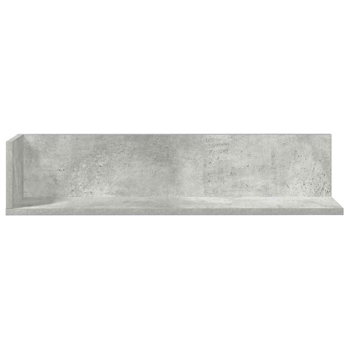 Rafturi perete 2 buc. gri beton 75x16,5x16,5 cm lemn prelucrat - WALTI WALTI