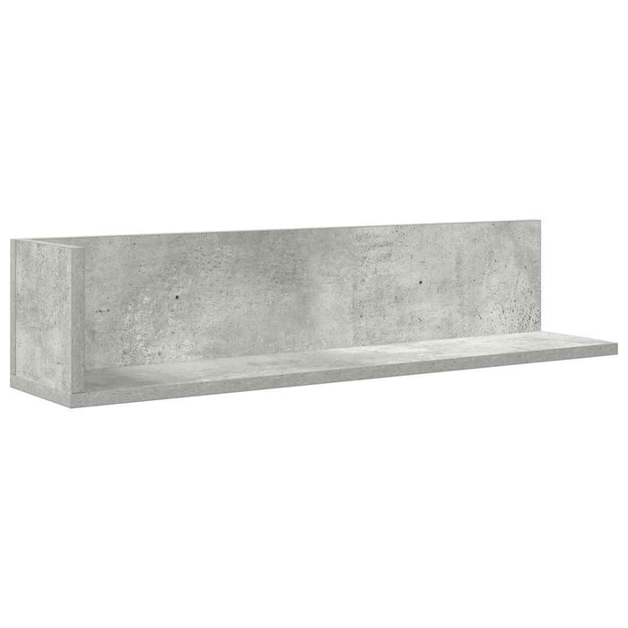Rafturi perete 2 buc. gri beton 75x16,5x16,5 cm lemn prelucrat - WALTI WALTI