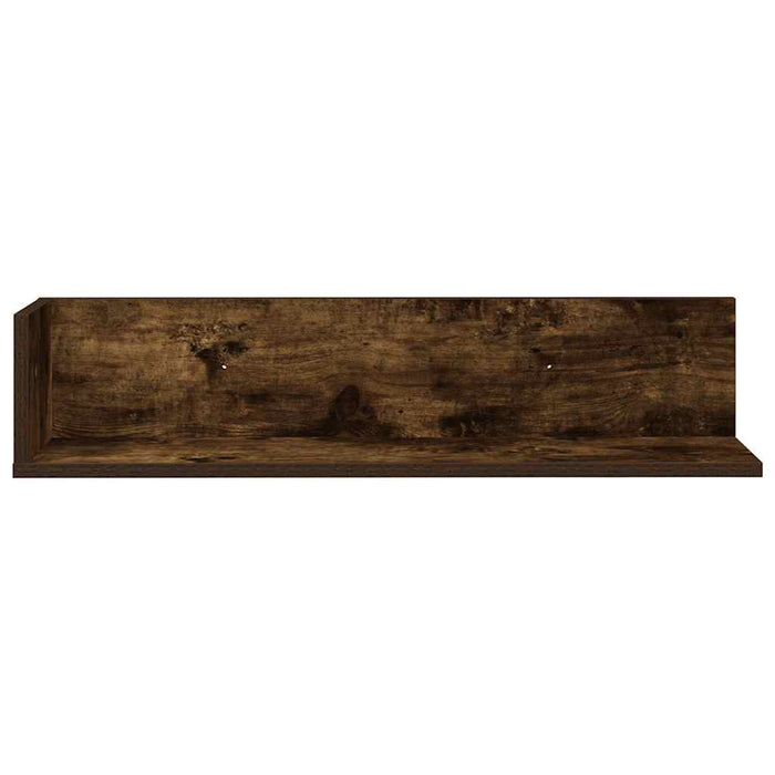 Rafturi de perete 2 buc., stejar fumuriu, 75x16,5x16,5 cm, lemn - WALTI WALTI