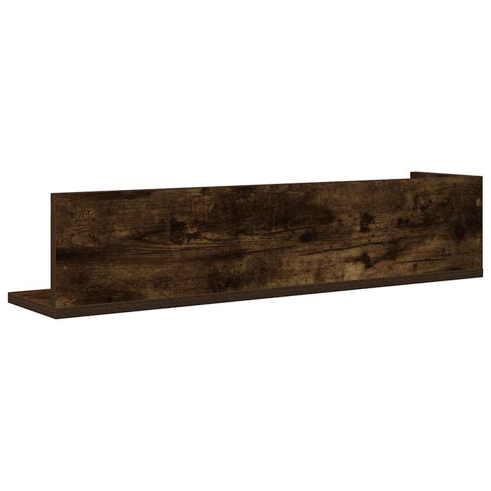 Rafturi de perete 2 buc., stejar fumuriu, 75x16,5x16,5 cm, lemn - WALTI WALTI