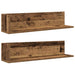 Rafturi perete 2 buc. lemn vechi 75x16,5x16,5 cm lemn prelucrat - WALTI WALTI