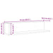 Rafturi perete 2 buc. lemn vechi 75x16,5x16,5 cm lemn prelucrat - WALTI WALTI