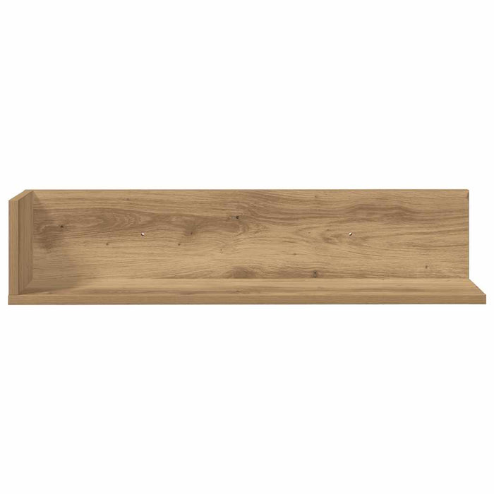 Rafturi perete, 2 buc., stejar artizanal, 75x16,5x16,5 cm, lemn - WALTI WALTI