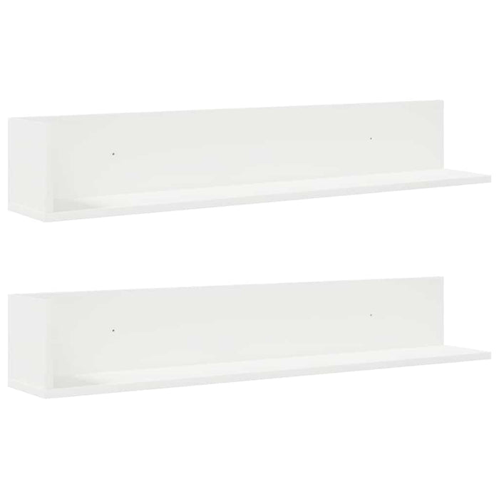 Rafturi de perete 2 buc., alb, 100x16,5x16,5 cm, lemn prelucrat - WALTI WALTI