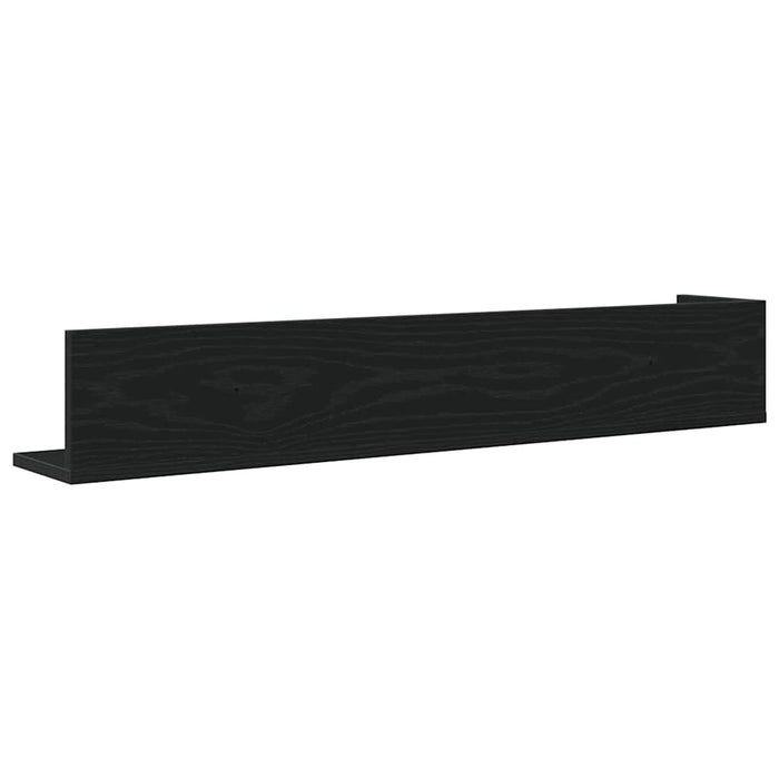 Rafturi perete 2 buc. negru, 100x16,5x16,5 cm, lemn prelucrat - WALTI WALTI